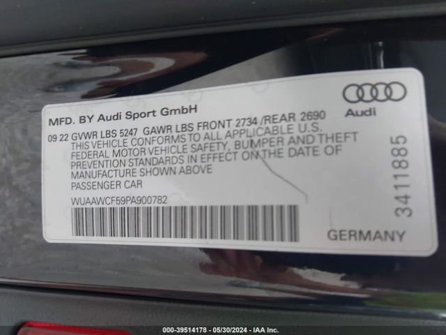 2023 AUDI RS 5 SPORTBACK WUAAWCF59PA900782 Photo 8
