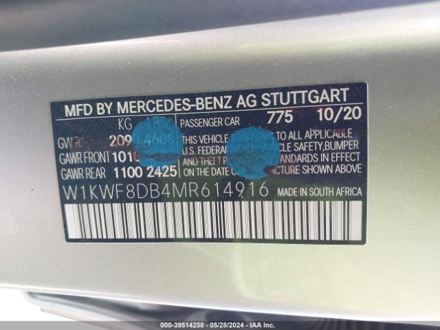 W1KWF8DB4MR614916 Mercedes-Benz C 300 Sedan