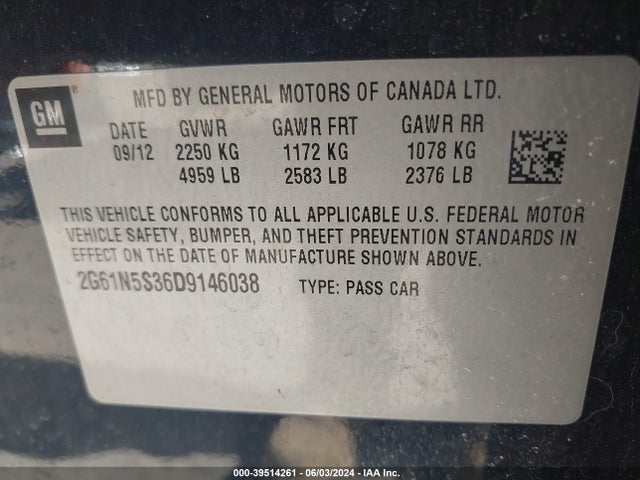 2013 CADILLAC XTS 2G61N5S36D9146038 Photo 8