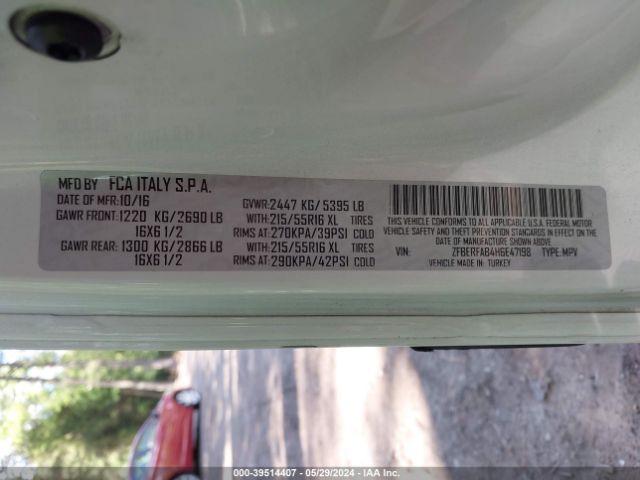 ZFBERFAB4H6E47198 RAM Promaster City Tradesman