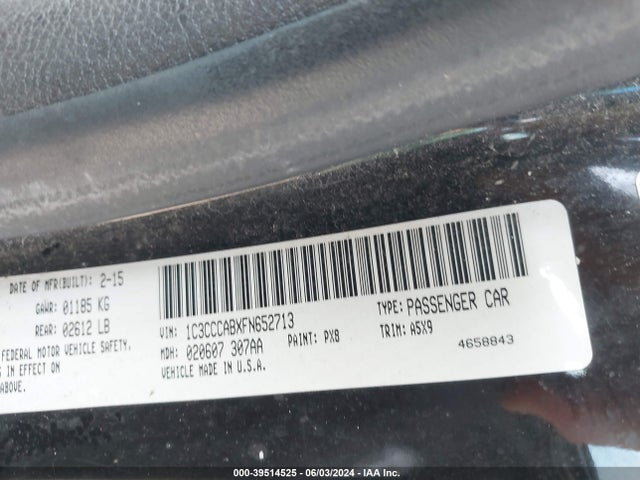 1C3CCCABXFN652713 Chrysler 200 Limited