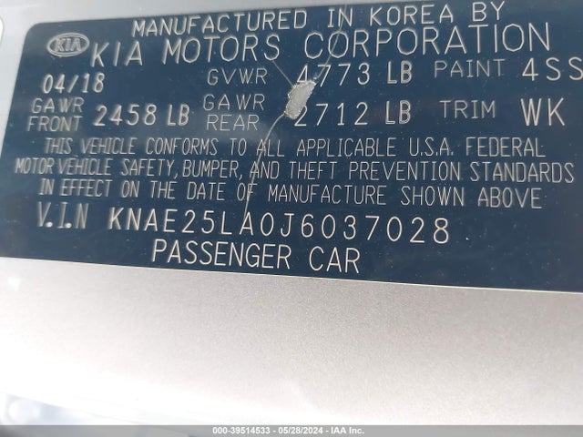 KIA Stinger Premium 2018 KNAE25LA0J6037028 Image 9