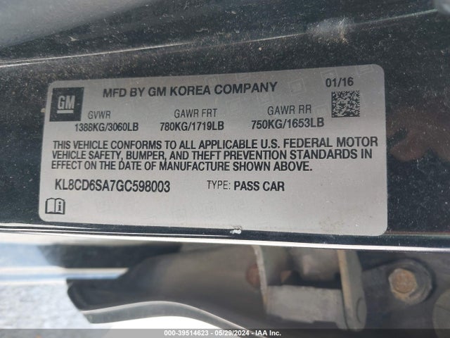 Chevrolet Spark 1lt Cvt 2016 KL8CD6SA7GC598003 Image 9