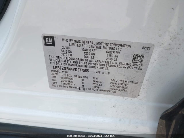 LRBFZNR44PD077586 Buick Envision Essence Fwd