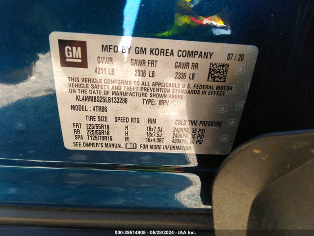 KL4MMBS25LB133288 Buick Encore Gx Fwd Preferred