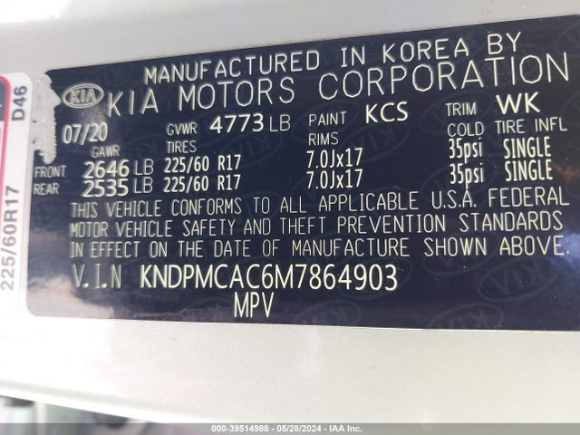 KIA Sportage Lx 2021 KNDPMCAC6M7864903 Image 9