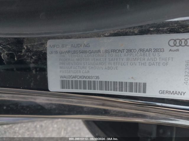 WAU2GAFCXGN083135 Audi A7 3.0t Premium Plus