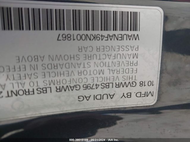 WAUENAF49KN001867 Audi A4 45 Premium