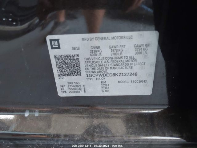 1GCPWDED8KZ137248 Chevrolet Silverado 1500 Rst