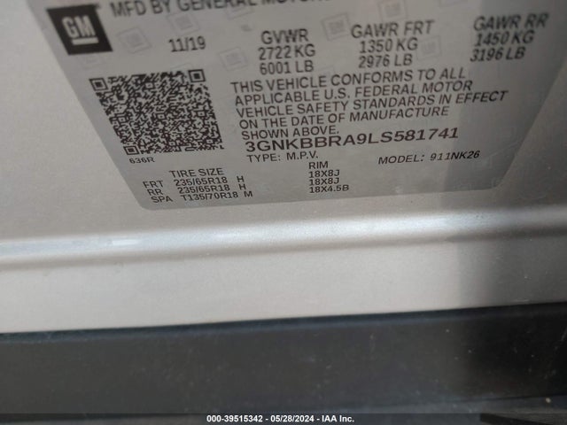 Chevrolet Blazer Fwd 1lt 2020 3GNKBBRA9LS581741 Image 9