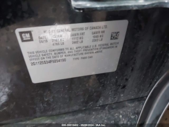 2G1125S34F9294190 Chevrolet Impala 2lt