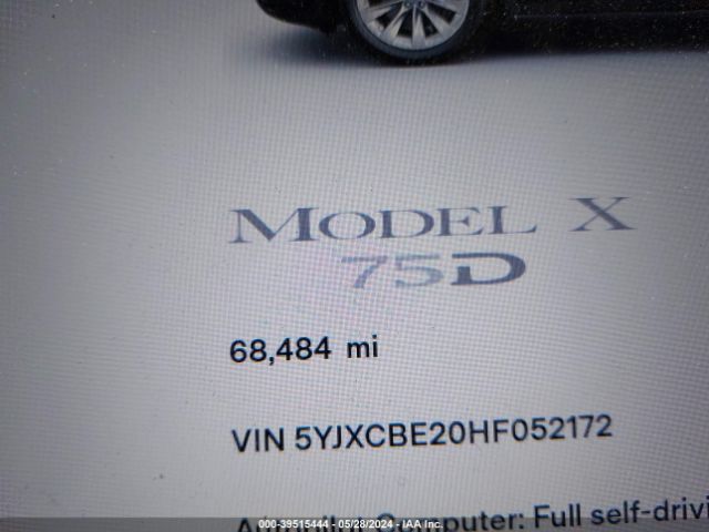 5YJXCBE20HF052172 Tesla Model X 100d/75d/90d