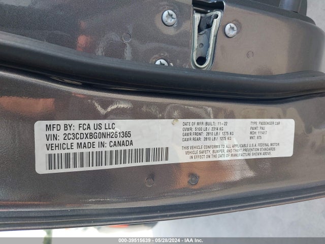 Dodge Charger Sxt Rwd 2022 2C3CDXBG0NH261365 Image 9