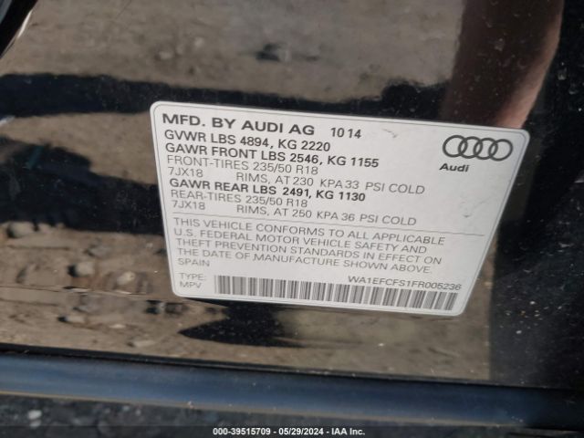 WA1EFCFS1FR005236 Audi Q3 2.0t Premium Plus