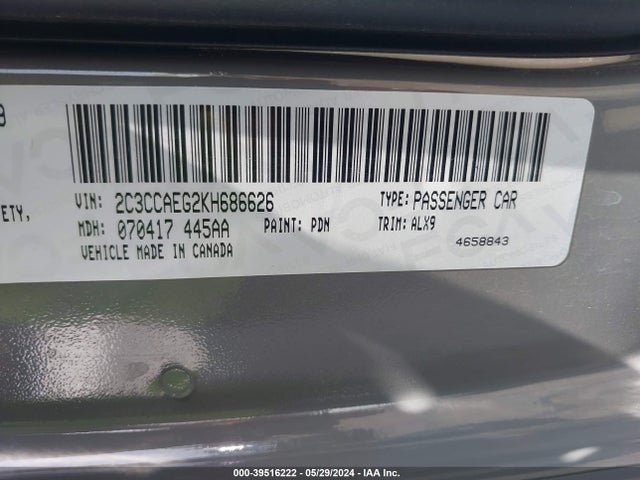 2C3CCAEG2KH686626 Chrysler 300 Limited