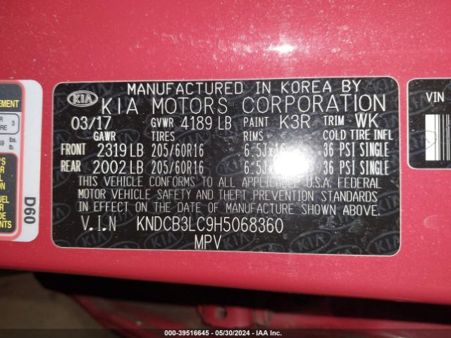 2017 KIA NIRO KNDCB3LC9H5068360 Photo 8