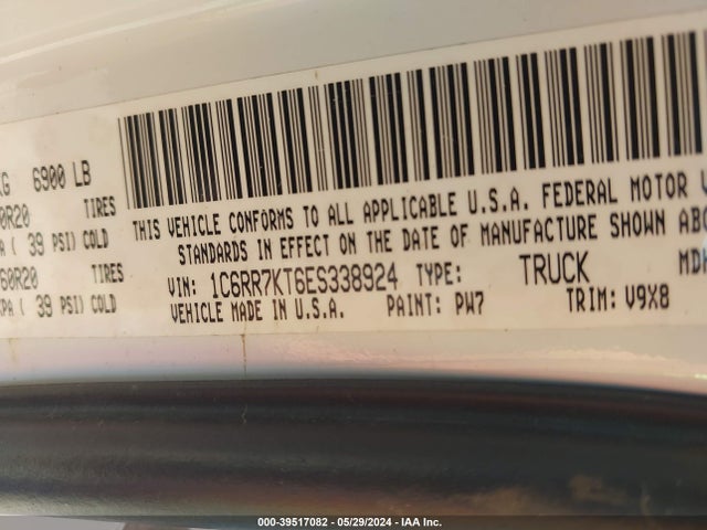 RAM 1500 Express 2014 1C6RR7KT6ES338924 Image 9