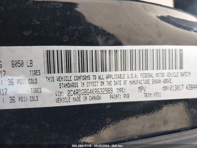 Dodge Grand Caravan Se 2019 2C4RDGBG4KR632989 Image 9
