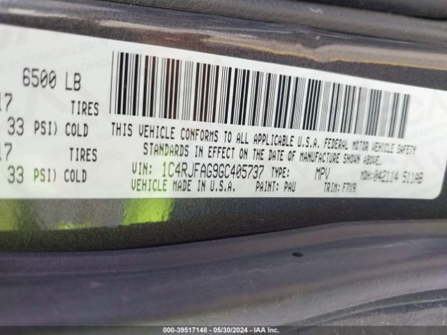 1C4RJFAG9GC405737 Jeep Grand Cherokee Laredo