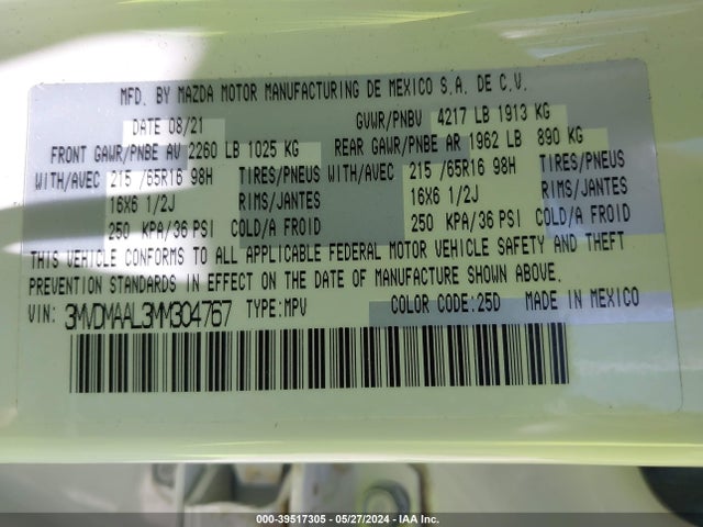 Mazda Cx-30 2.5 S 2021 3MVDMAAL3MM304767 Image 9