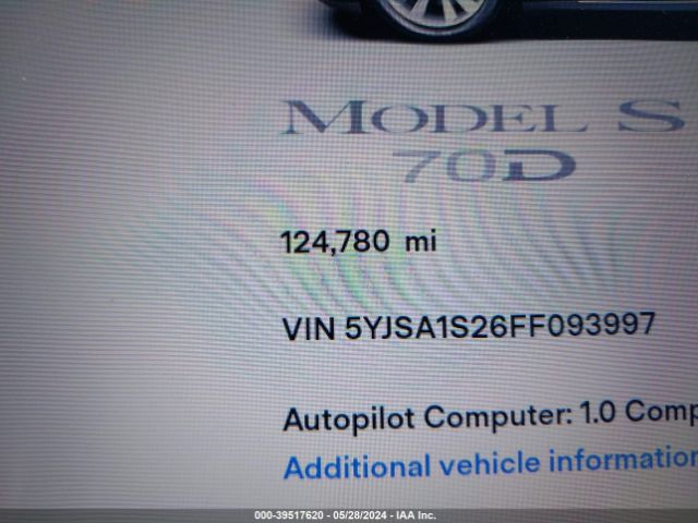5YJSA1S26FF093997 Tesla Model S 70d/85d/p85d