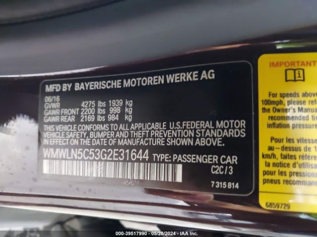 WMWLN5C53G2E31644 Mini Clubman Cooper