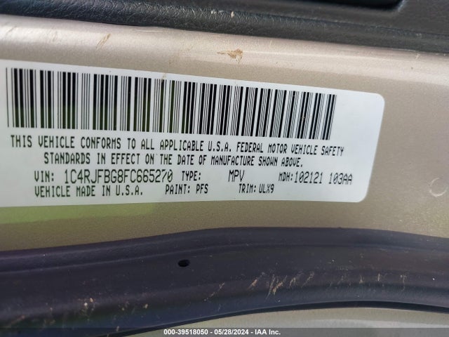 Jeep Grand Cherokee Limited 2015 1C4RJFBG8FC665270 Image 9