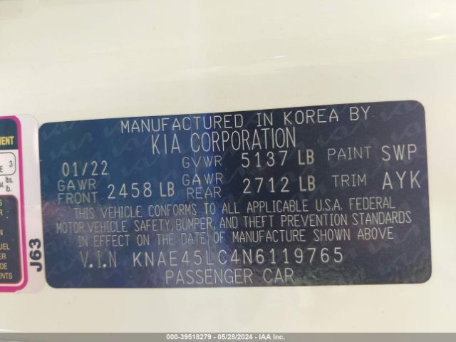 KNAE45LC4N6119765 KIA Stinger Gt1