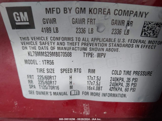 Chevrolet Trailblazer Fwd Ls 2021 KL79MMS29MB070508 Image 9