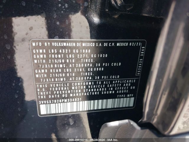 3VVSX7B26PM334831 Volkswagen Taos 1.5t Se