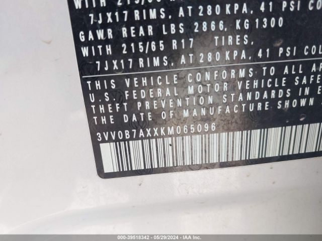 3VV0B7AXXKM065096 Volkswagen Tiguan 2.0t S