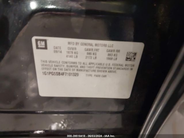 1G1PG5SB4F7101329 Chevrolet CRUZE LTZ