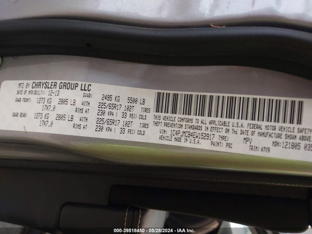 Jeep Cherokee Latitude 2014 1C4PJMCB4EW152917 Image 9