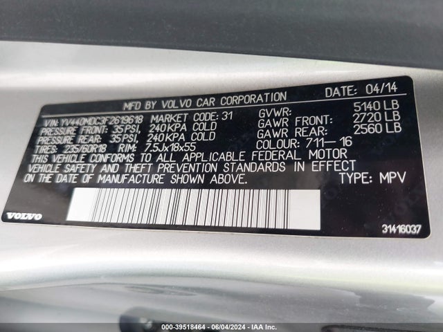 Volvo Xc60 T5 Premier Plus 2015 YV440MDC3F2619618 Image 9