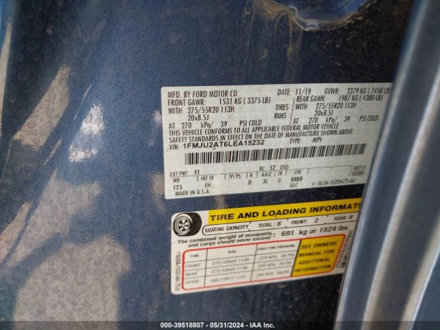 1FMJU2AT6LEA15232 Ford Expedition Limited