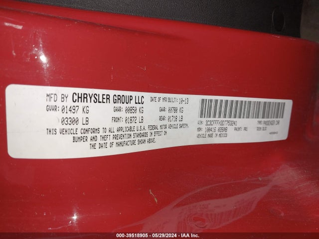 2013 FIAT 500 3C3CFFFH3DT753241 Photo 8