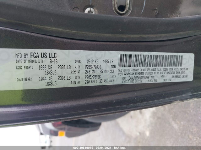 1C4NJPBB4HD120298 Jeep Patriot Sport Fwd