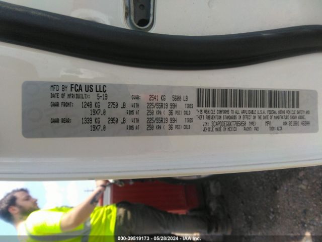 3C4PDDEG6KT785050 Dodge Journey Gt Awd