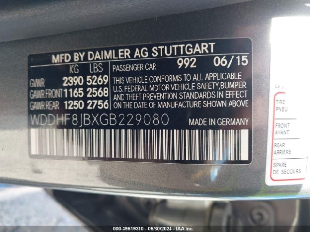 WDDHF8JBXGB229080 Mercedes-Benz E 350 4matic