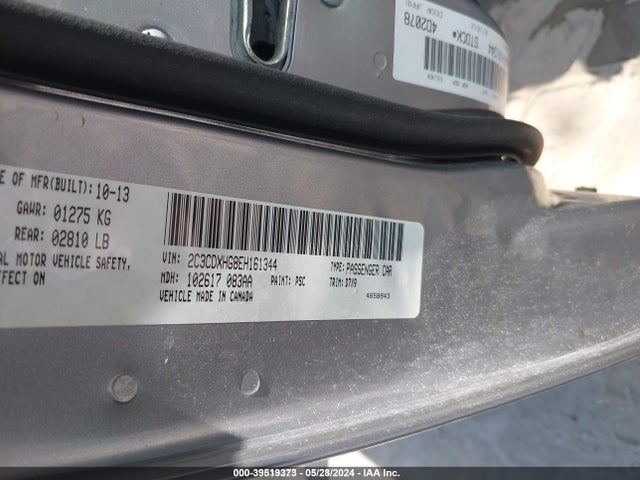 Dodge Charger Sxt 2014 2C3CDXHG8EH161344 Image 9
