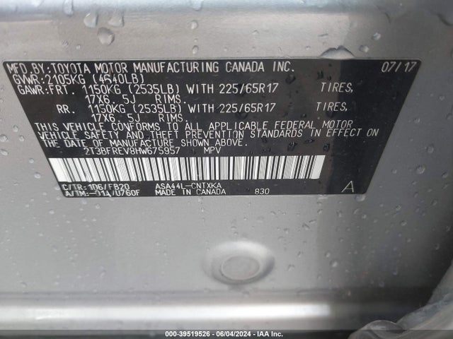 Toyota RAV4 LE 2017 2T3BFREV8HW675957 Image 9