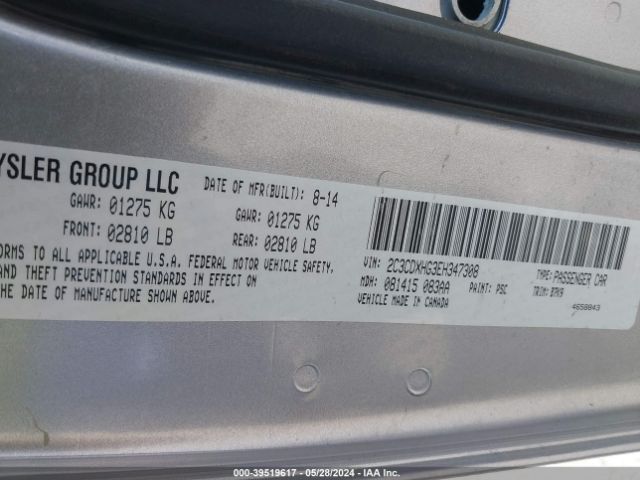 2C3CDXHG3EH347308 Dodge Charger Sxt