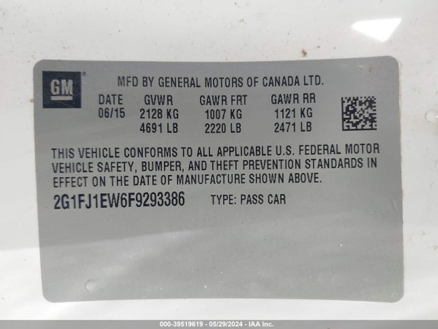 Chevrolet CAMARO 2SS 2015 2G1FJ1EW6F9293386 Image 9