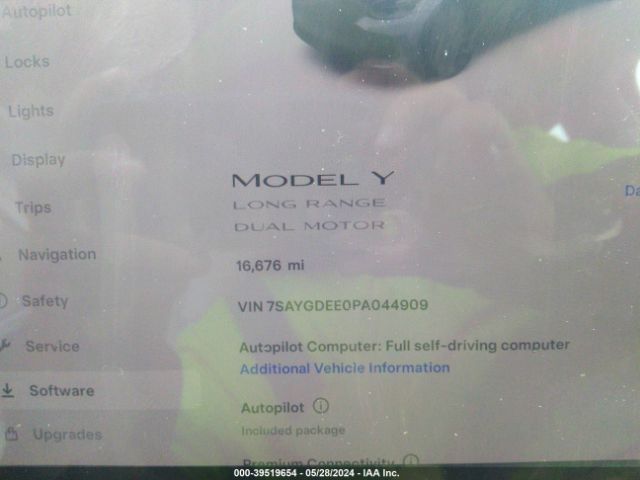 7SAYGDEE0PA044909 Tesla Model Y Awd/long Range Dual Motor All-wheel Drive