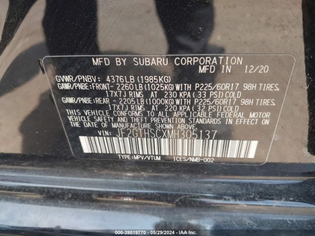 JF2GTHSCXMH305137 Subaru Crosstrek Sport