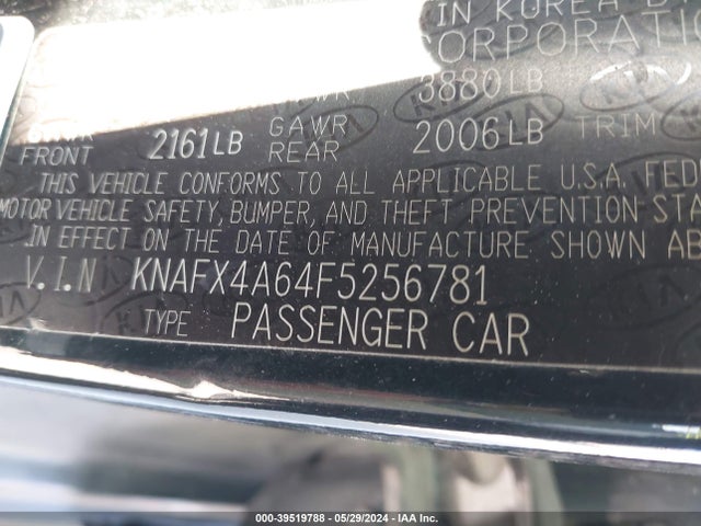 KIA FORTE LX 2015 KNAFX4A64F5256781 Image 9