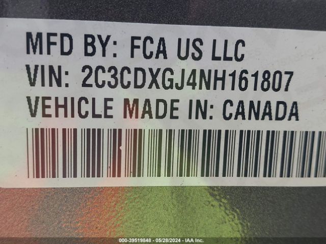 2C3CDXGJ4NH161807 Dodge Charger Scat Pack