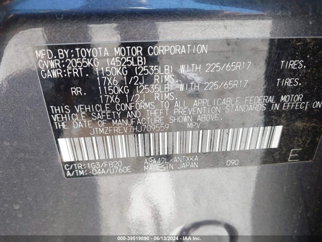 Toyota RAV4 LE 2017 JTMZFREV7HJ709559 Image 9
