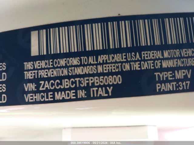 ZACCJBCT3FPB50800 Jeep Renegade Trailhawk