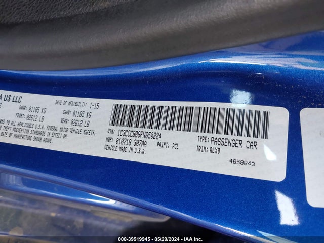 1C3CCCBB9FN650224 Chrysler 200 S